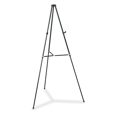 Quartet Lightweight Telescoping Tripod Easel, Adjusts 38" to 66" High, Aluminum, Black 51E